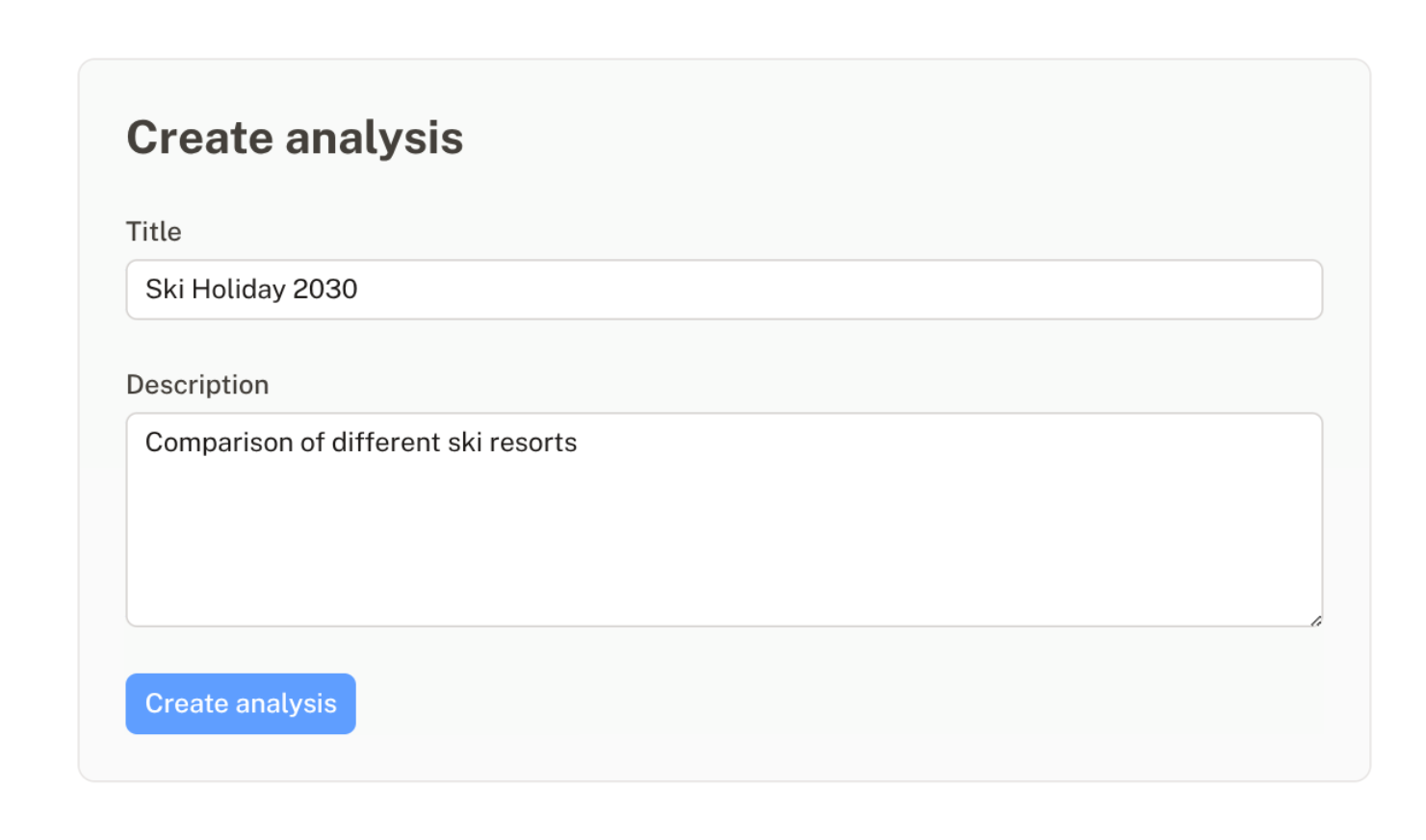 Analyse erstellen